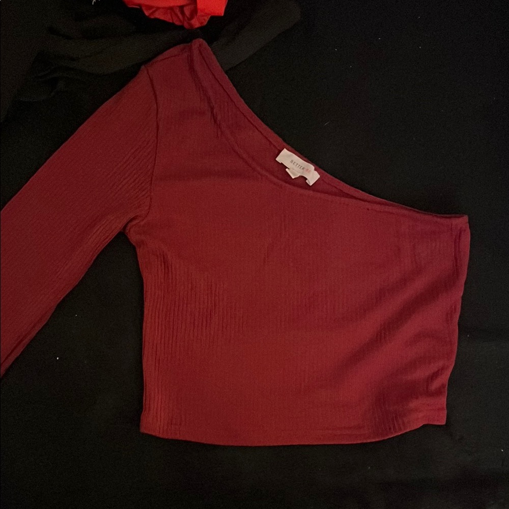 Red One-Shoulder Top